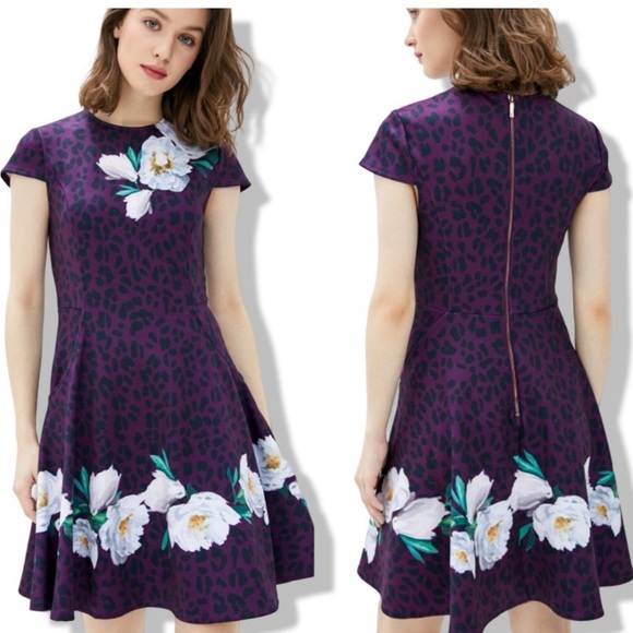 NWOT Ted Baker TOHKOH Wilderness short sleeved skater dress - Picture 2 of 2